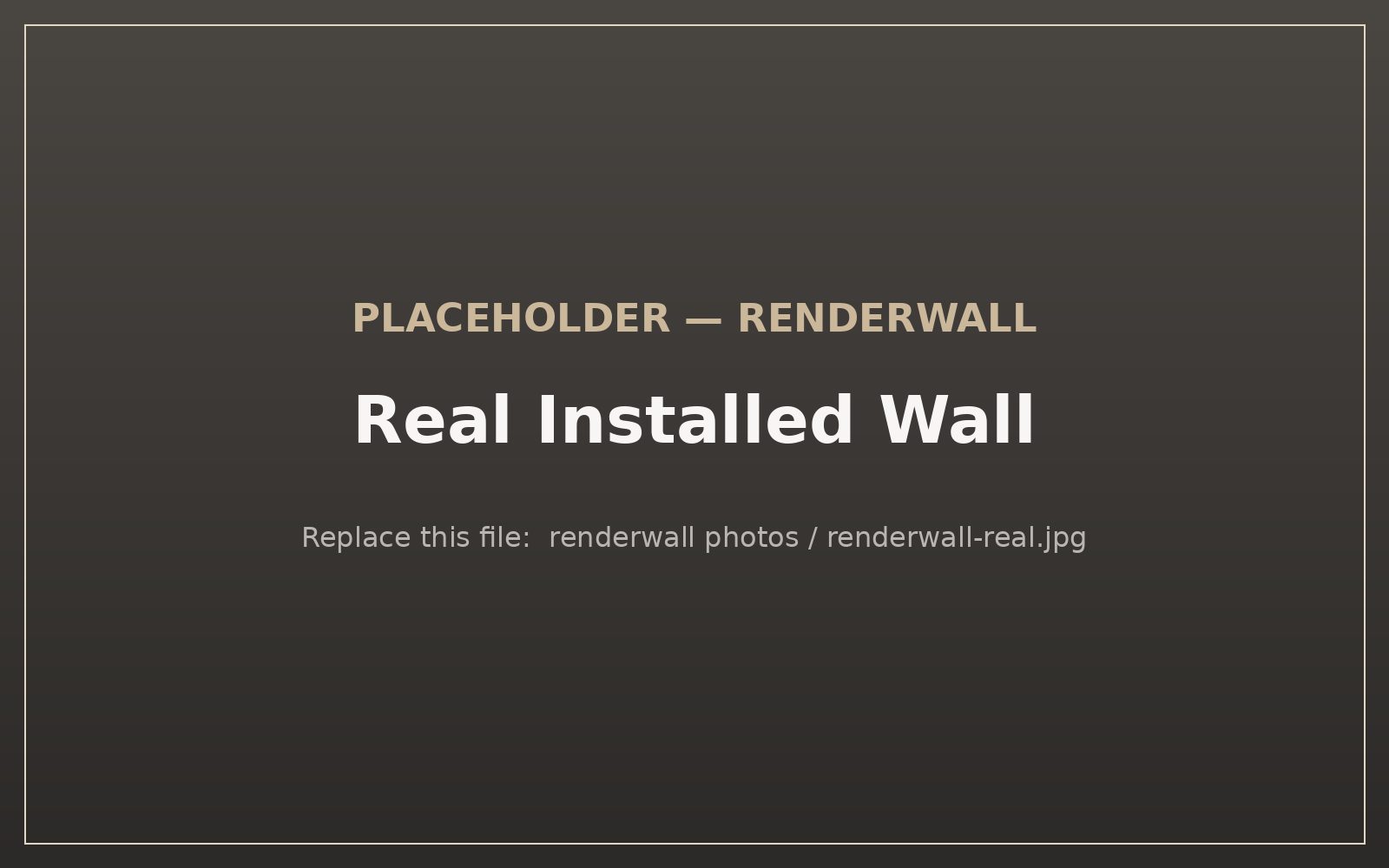 Real installed Renderwall feature wall