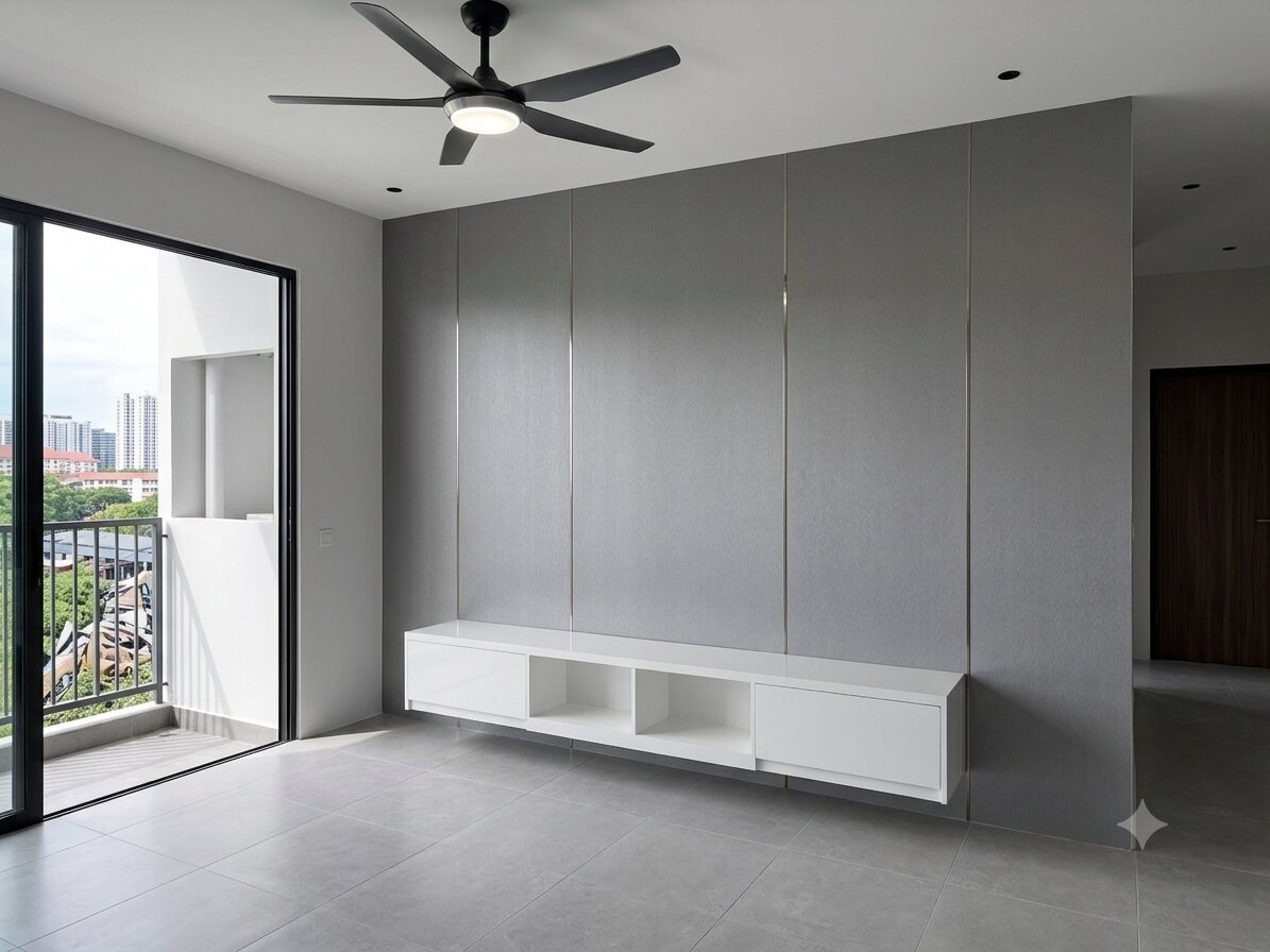 Real installed Renderwall feature wall